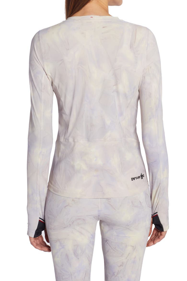 Tie Dye Long Sleeve Top, Alternate, color, LAVENDER/ OFF WHITE