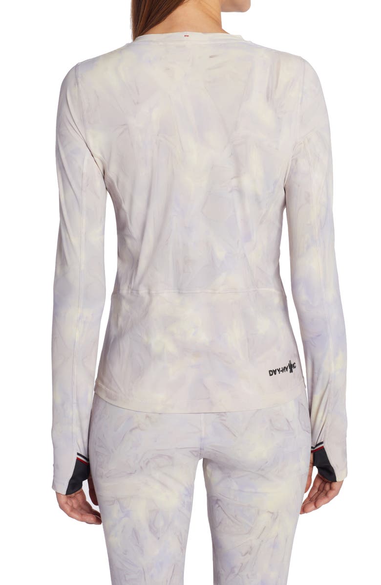 Moncler Grenoble Tie Dye Long Sleeve Top, Alternate, color, 