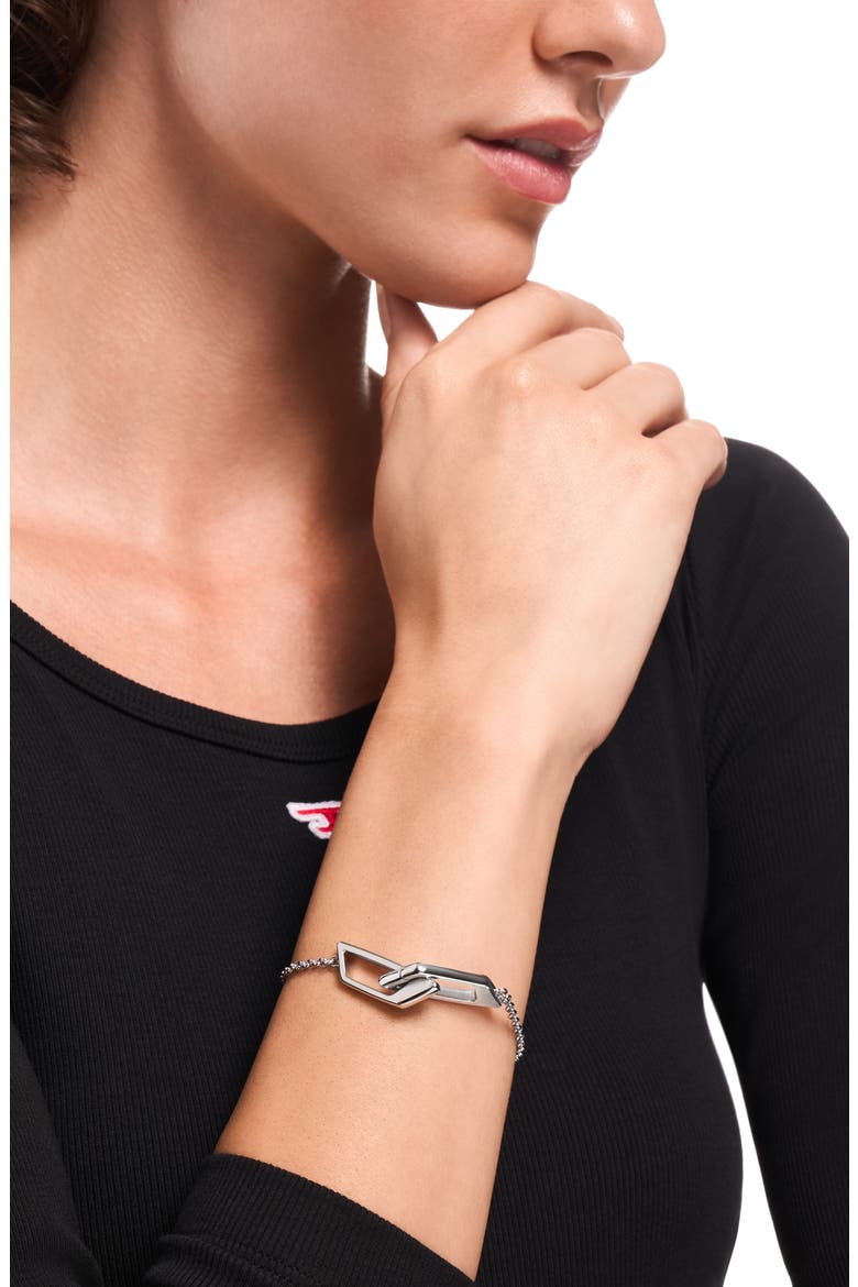 Logo Chain Bracelet, Alternate, color, SILVER