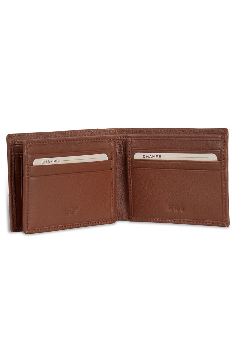 CHAMPS Onyx ID Flap Leather Bifold Wallet, Alternate, color, Brown