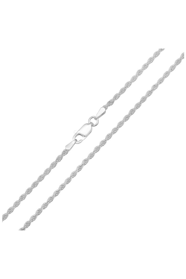 Sterling Silver Italian Rope Chain Necklace, Alternate, color, SILVER