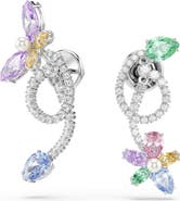 Swarovski x Ariana Grande Multicolor Crystal Mismatched Front/Back Earrings