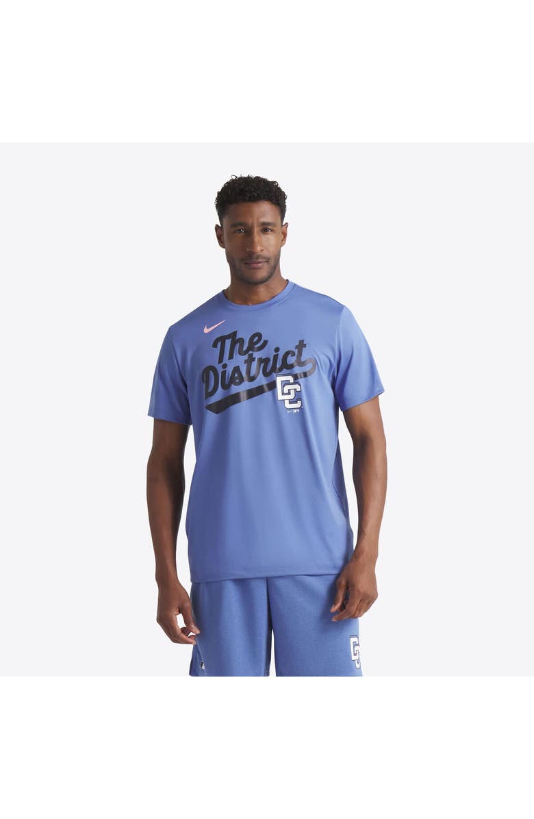 Nike Men's Nike Blue Washington Nationals 2025 City Connect Legend Team Phrase Script Performance T-Shirt, Main, color, 