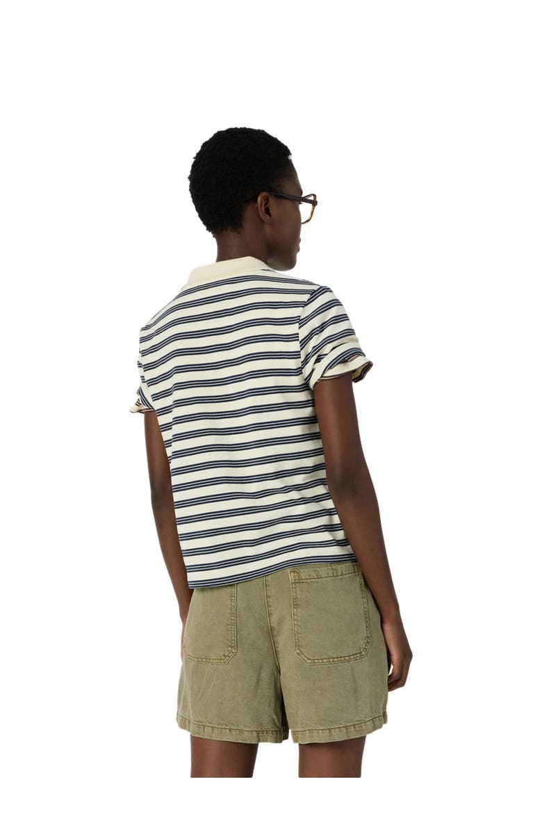 GERARD DAREL Marcie Polo Striped Shirt, Alternate, color, Navy Blue