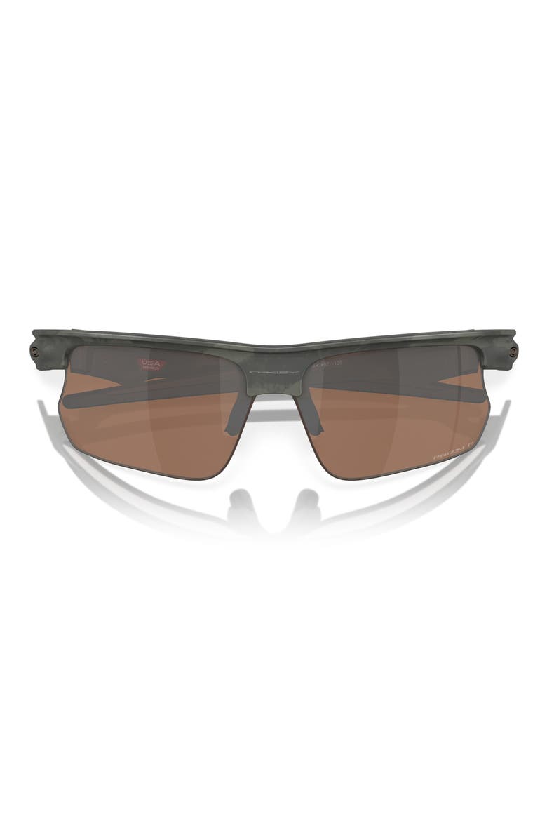Bisphaera 68mm Prizm™ Gradient Oversize Polarized Rectangular Sunglasses, Alternate, color, OLIVE