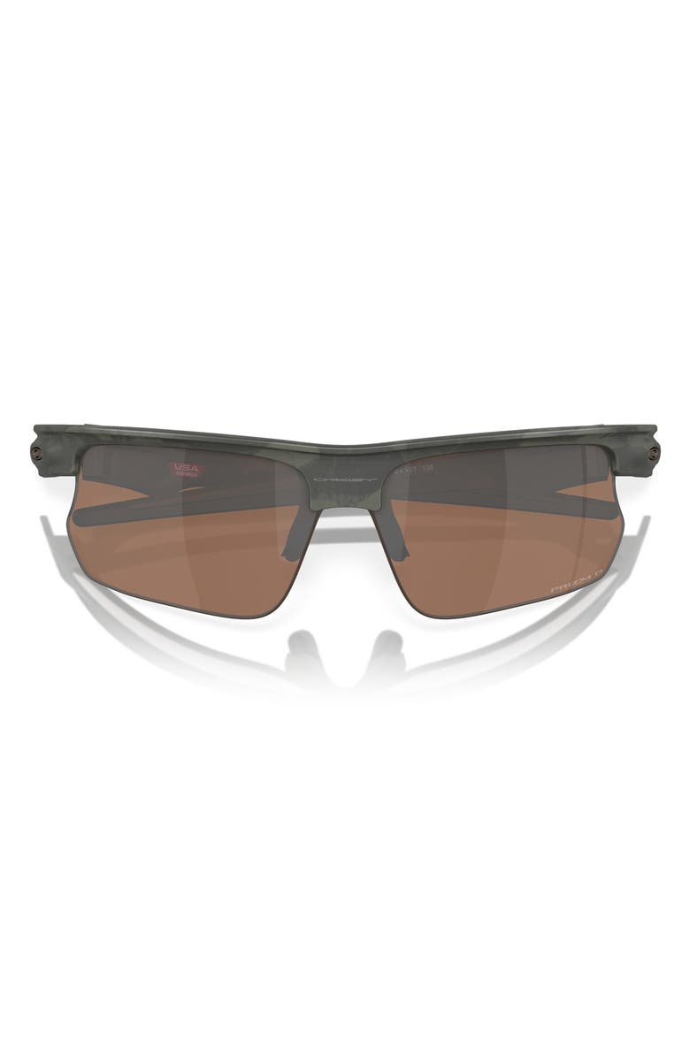 Oakley Bisphaera 68mm Prizm<sup>™</sup> Gradient Oversize Polarized Rectangular Sunglasses, Alternate, color, Olive