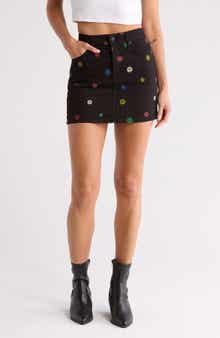 MOTHER The Vagabond Floral Miniskirt