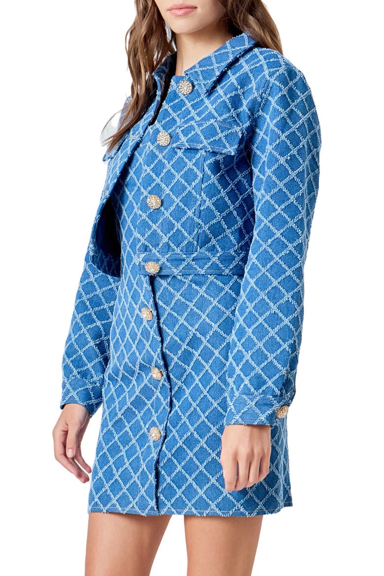 Crop Denim Jacket, Alternate, color, DENIM