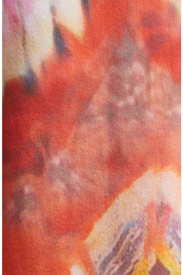 Kindred Spirit Alchemy Relaxed Silk Satin Shorts, Alternate, color, RUBY TIE DYE