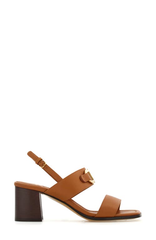 Ferragamo Women's Lou Gancini Block Heel Sandals In Cuoio
