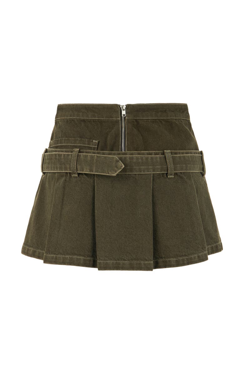 Nocturne Mini Jean Skirt with Belt Detail, Alternate, color, 