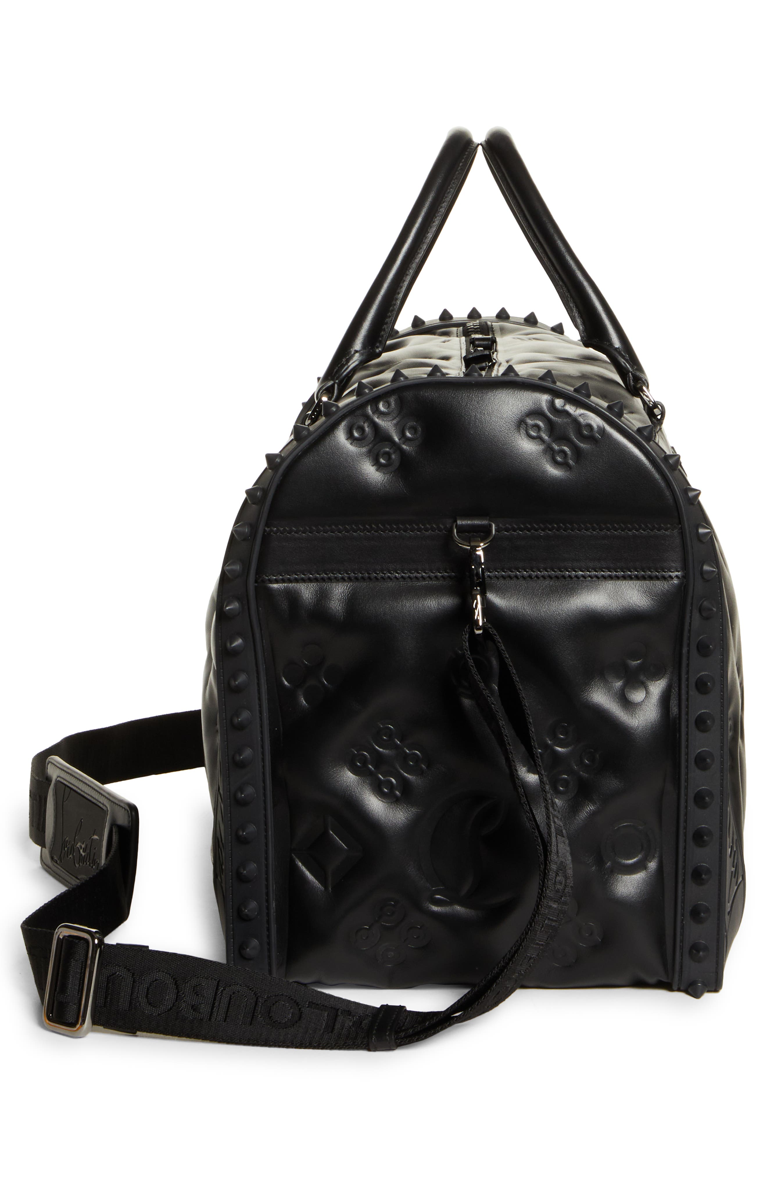 Christian Louboutin Sneakender Loubinthesky Padded Leather Duffle Bag, Alternate, color, 