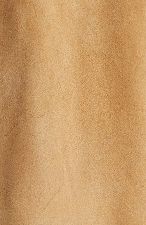 Vince Suede Hoodie In Brown