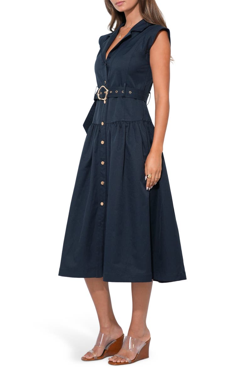 Adelyn Rae Olivia Shirtdress, Alternate, color, Dark Navy