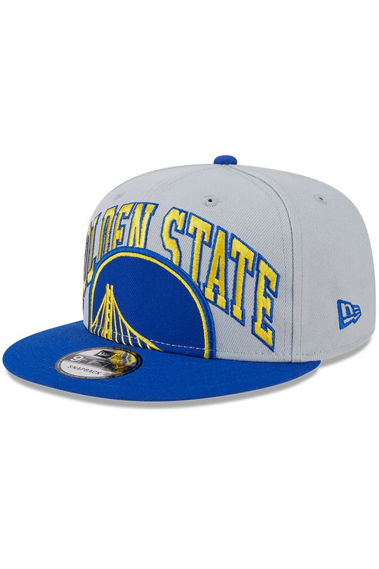 Men's New Era Gray/Royal Golden State Warriors Tip-Off Two-Tone 9FIFTY Snapback Hat, Main, color, Gray