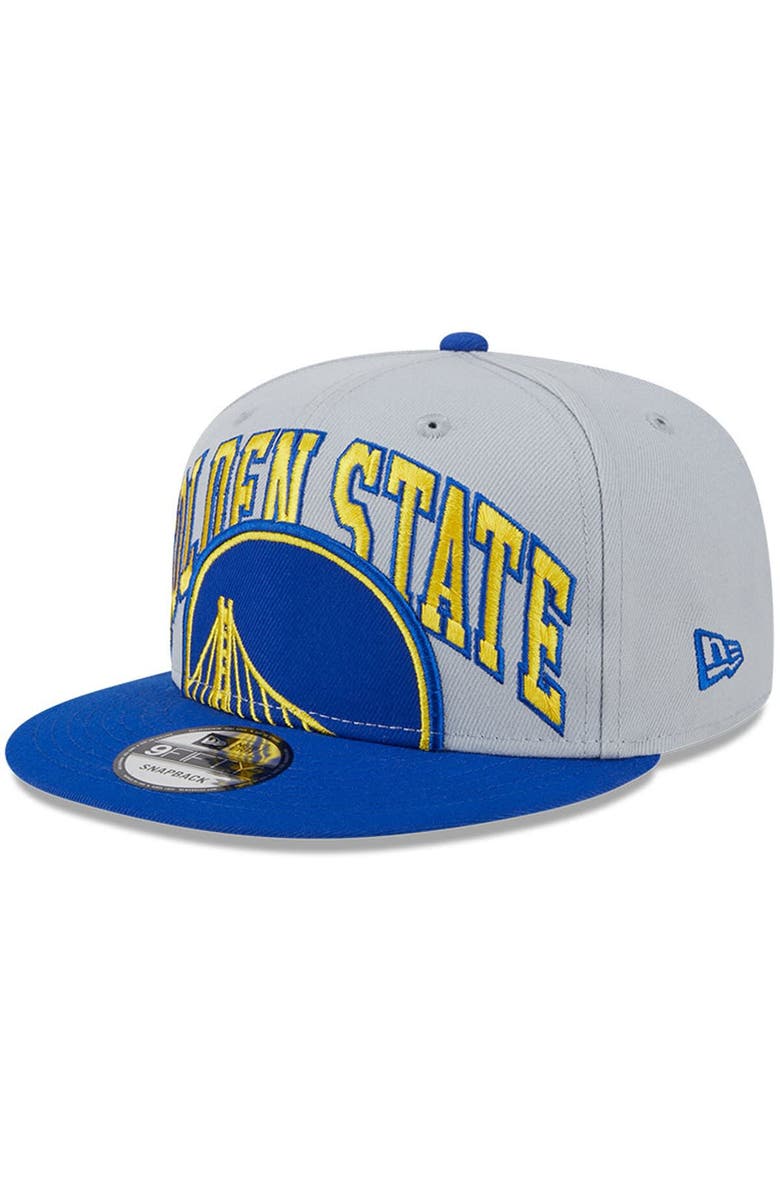 New Era Men's New Era Gray/Royal Golden State Warriors Tip-Off Two-Tone 9FIFTY Snapback Hat, Main, color, Gray