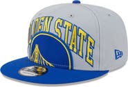 New Era Men's New Era Gray/Royal Golden State Warriors Tip-Off Two-Tone 9FIFTY Snapback Hat