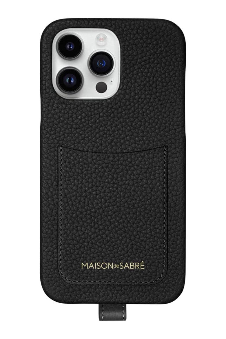 Sling Phone Case iPhone 15 Pro, Alternate, color, Black Caviar