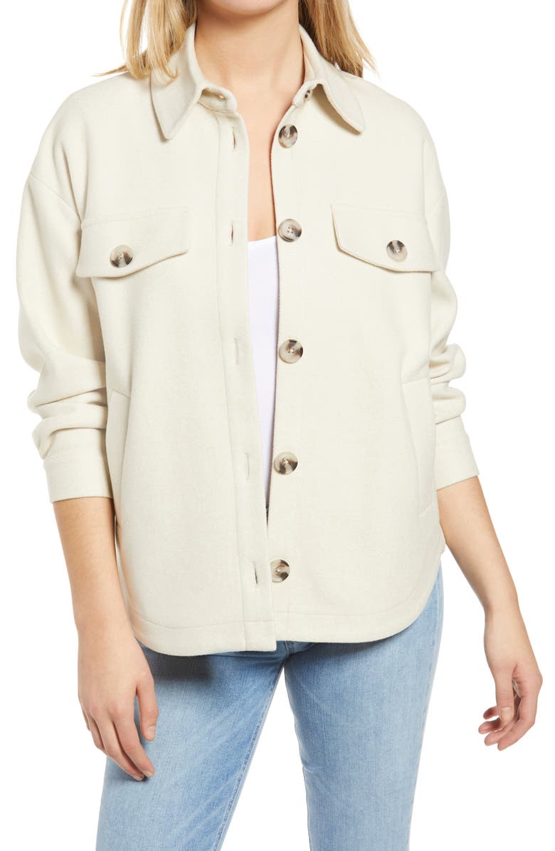 VERO MODA Neally Fleece Shirt Jacket, Main, color, 