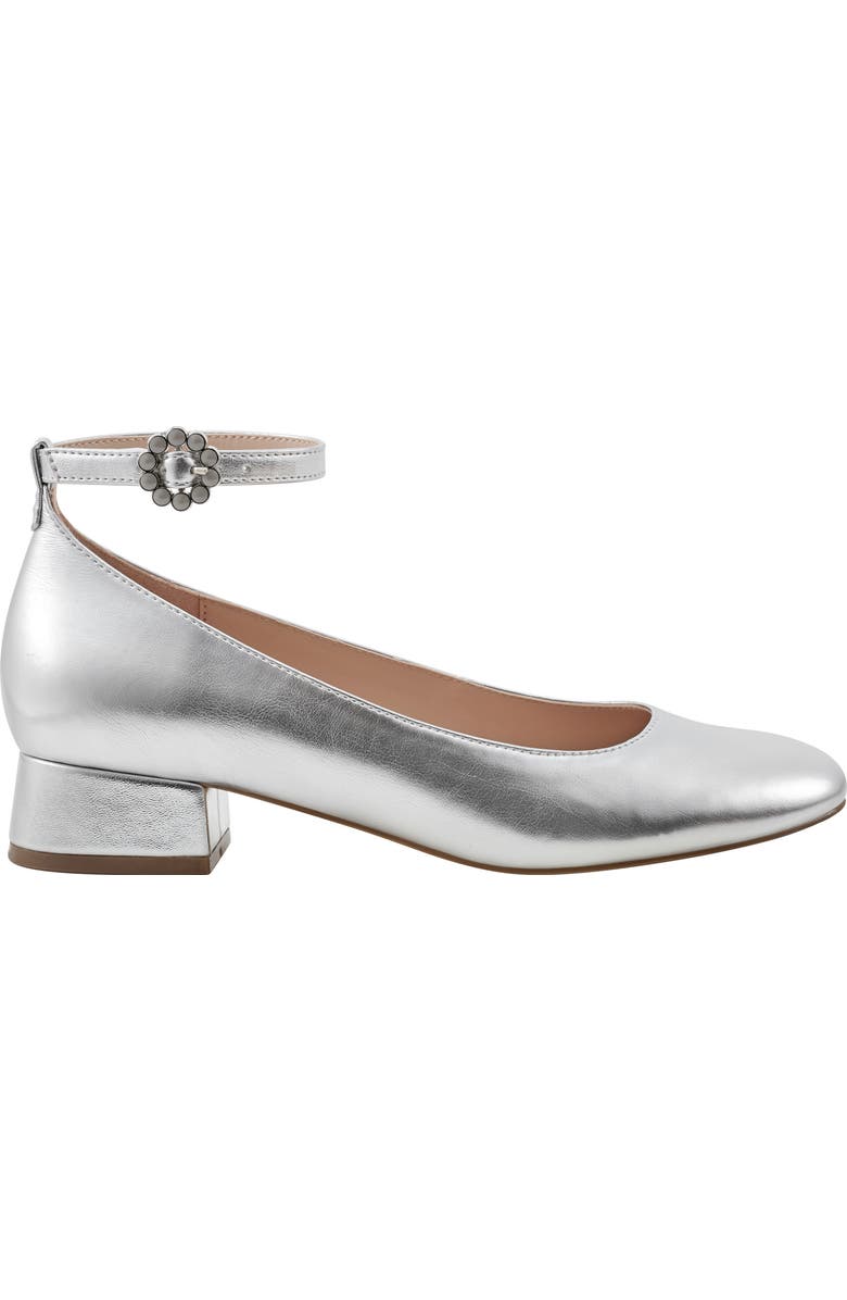Bandolino Lexy Ankle Strap Pump, Alternate, color, Silver