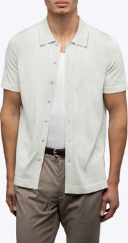 Cuts Riviera Cotton Blend Knit Camp Shirt