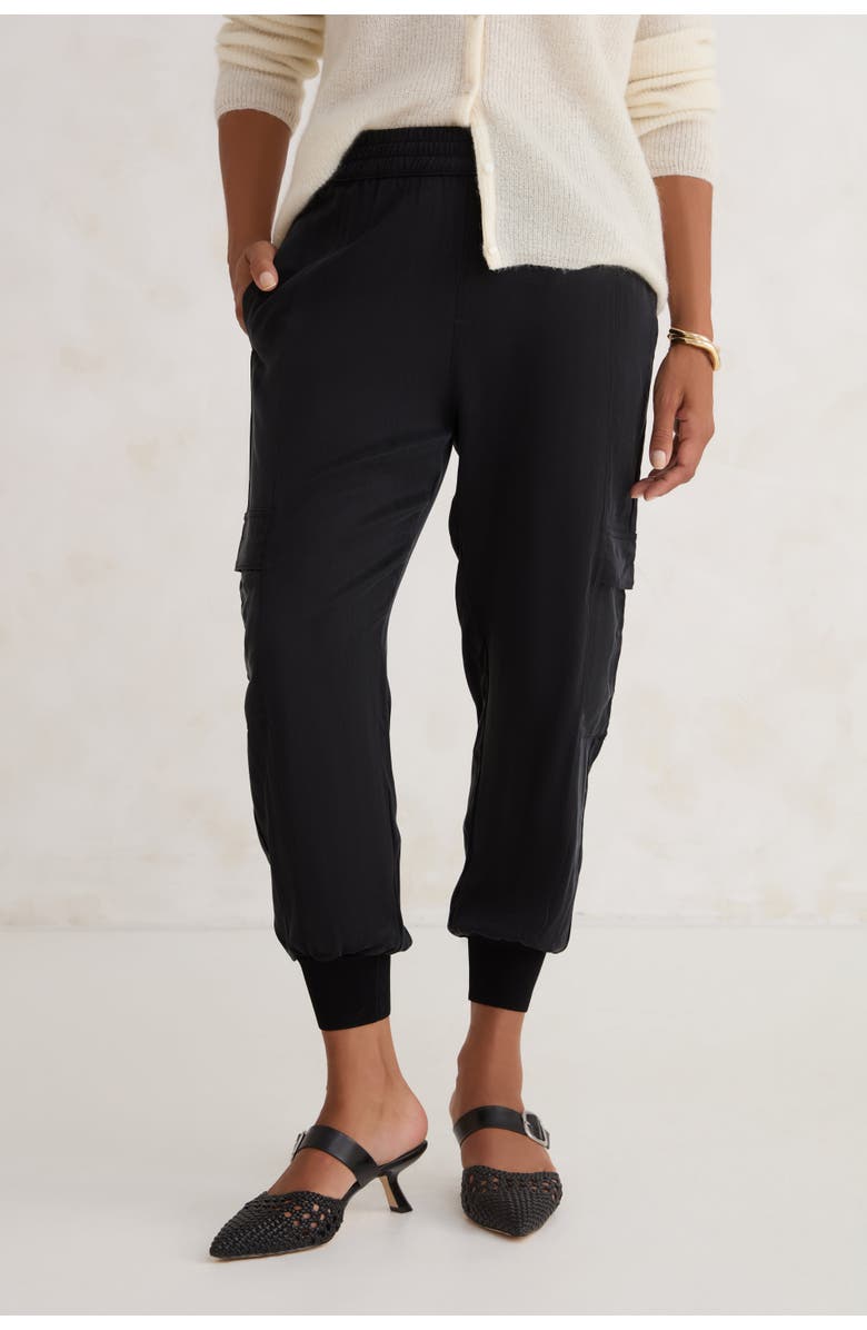 KADA The Woven Cupro Utility Jogger, Main, color, Ink