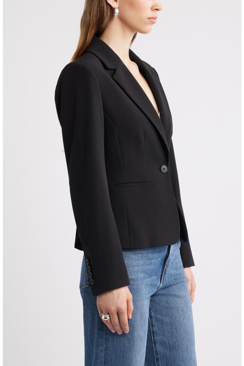 Peplum Blazer, Alternate, color, BLACK