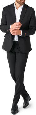 OppoSuits Daily Tailored Fit Black Two-Piece Suit