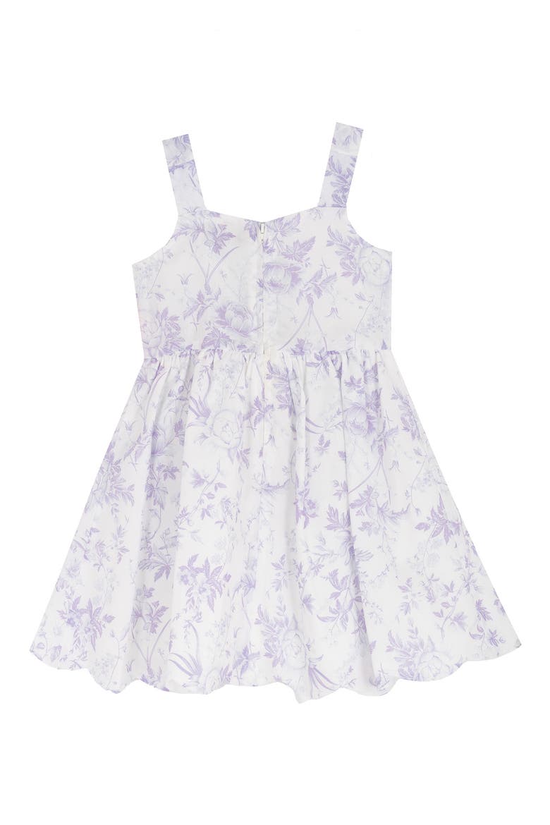 Kids' Toile Print Dress & Crossbody Bag Set, Alternate, color, PURPLE