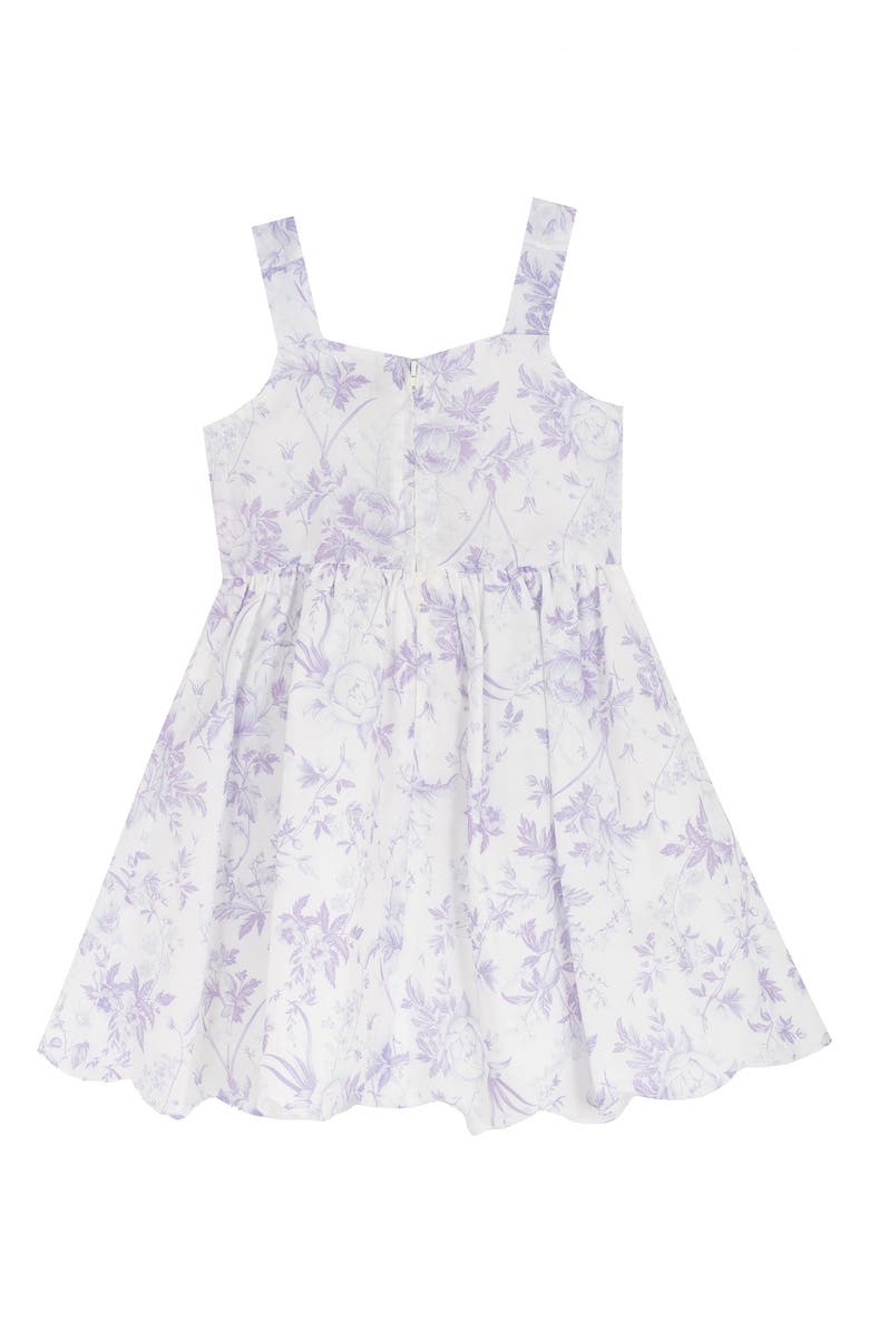 Rare Editions Kids' Toile Print Dress & Crossbody Bag Set, Alternate, color, Purple