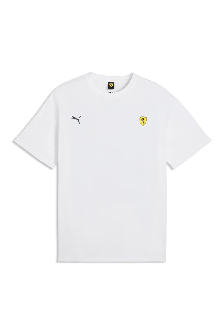 Scuderia Ferrari Cotton Graphic T-Shirt, Main, color, PUMA WHITE