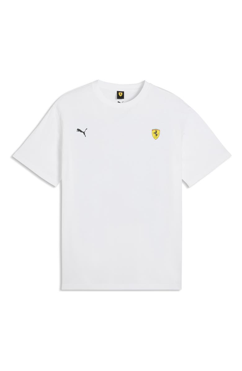 PUMA Scuderia Ferrari Cotton Graphic T-Shirt, Main, color, Puma White