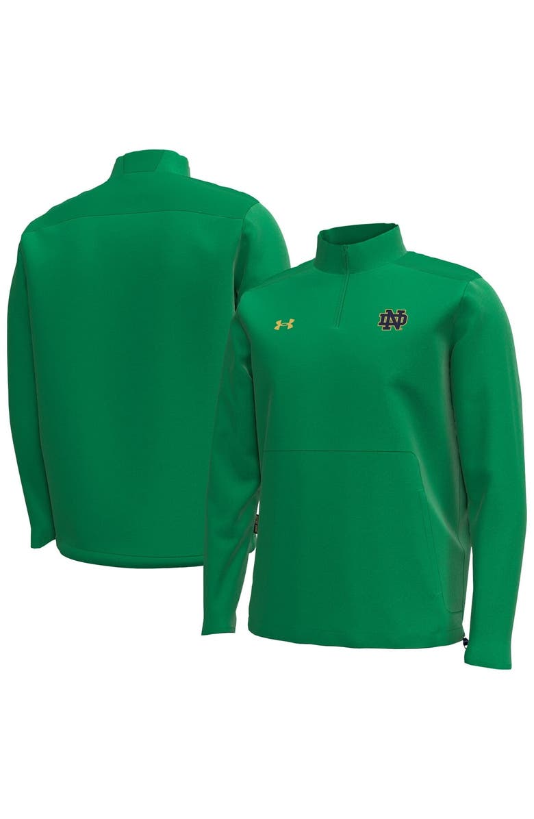 Under Armour Men's Under Armour Kelly Green Notre Dame Fighting Irish Motivate Quarter-Zip Performance Jacket, Main, color,