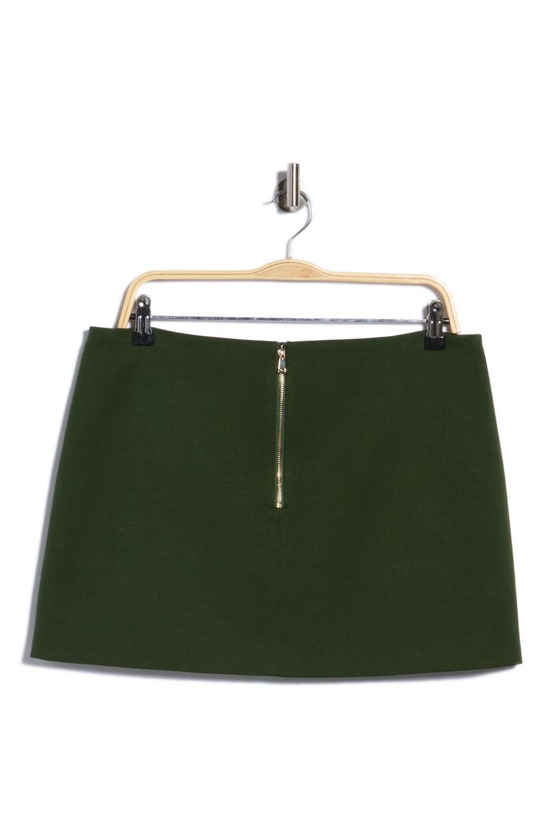 Rubi Button Front Miniskirt, Alternate, color, DARK OLIVE