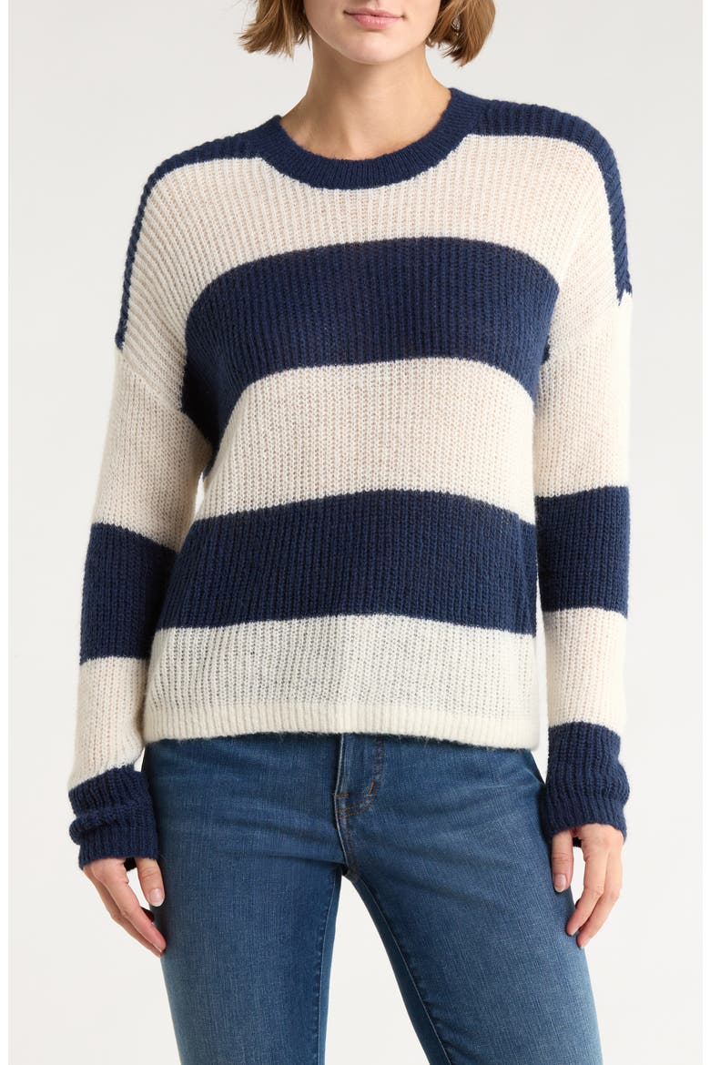 Rosario Stripe Sweater, Main, color, CLASSIC INDIGO