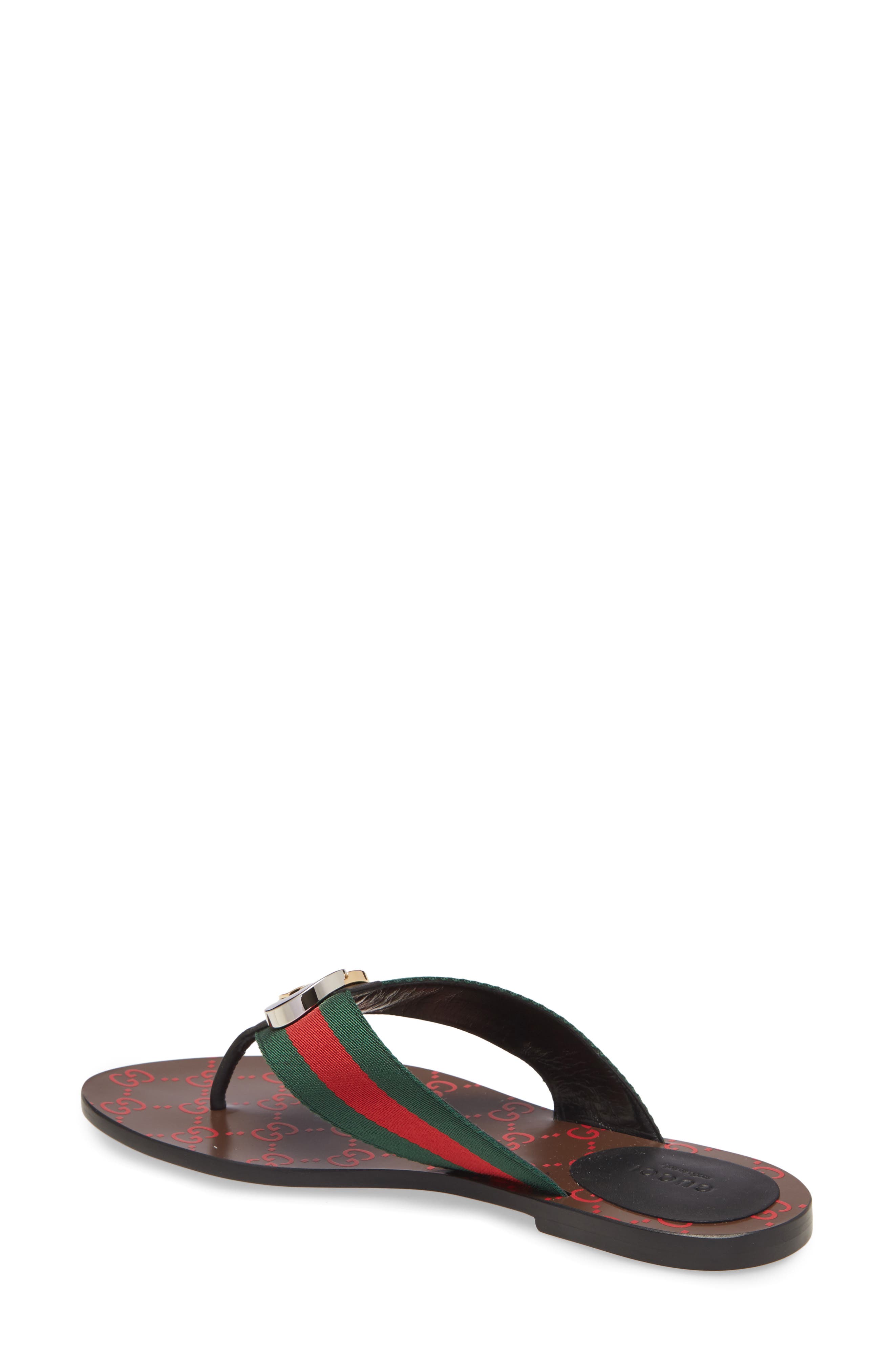 Kika GG Web Flip Flop, Alternate, color, GREEN/RED/BLACK
