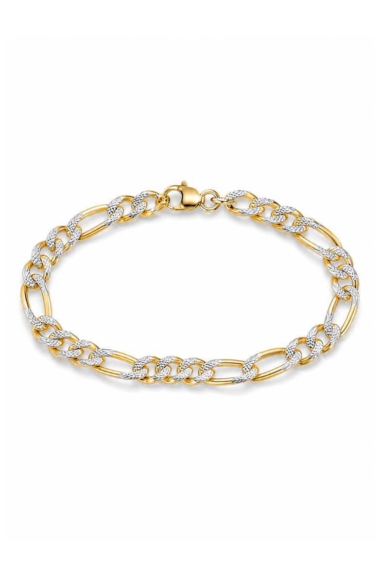 Men's Two-Tone Bracelet, Main, color, GOLD/ SILVER
