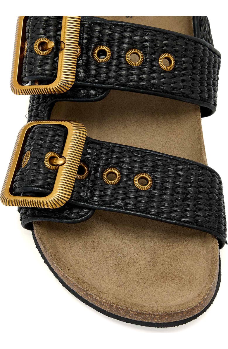 AllSaints Staffa Woven Slingback Sandal, Alternate, color, Black/ Black