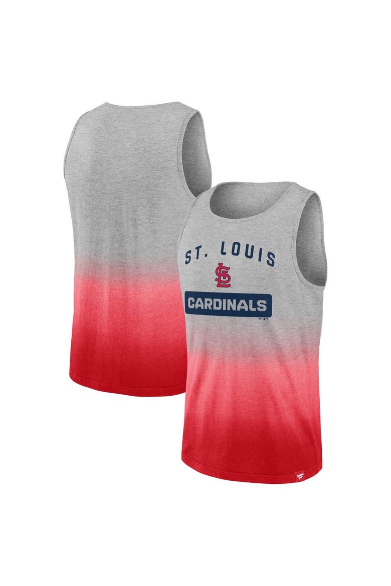Men's Fanatics Branded Gray/Red St. Louis Cardinals Our Year Tank Top, Main, color, Heather Gray
