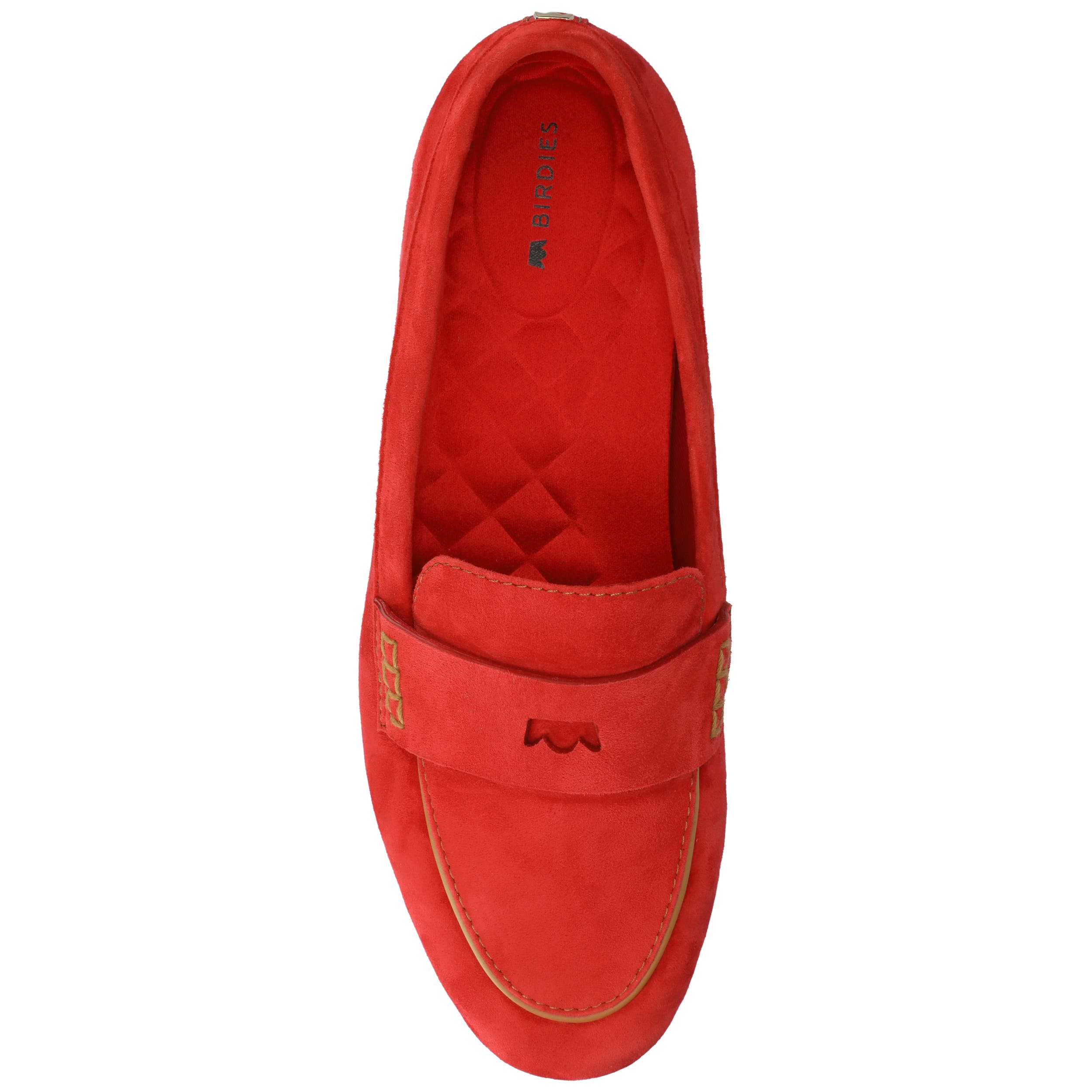 Birdies The Vesper Driver Loafers, Alternate, color, Red Suede