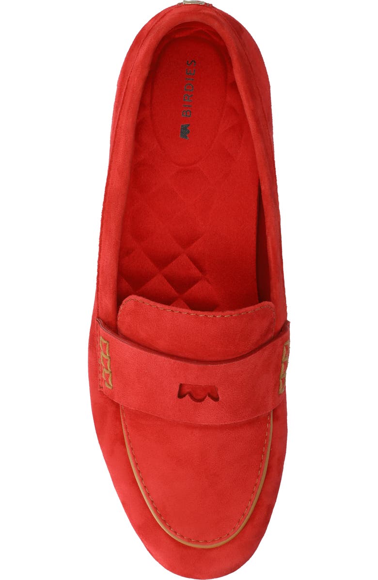 Birdies The Vesper Driver Loafers, Alternate, color, Red Suede