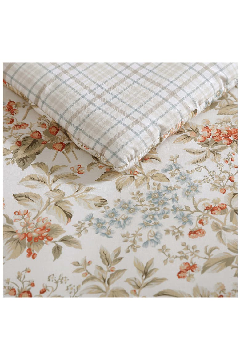 Cotton 3-Piece Comforter & Sham Quilt Set, Alternate, color, PERSIMMON/ WHEAT