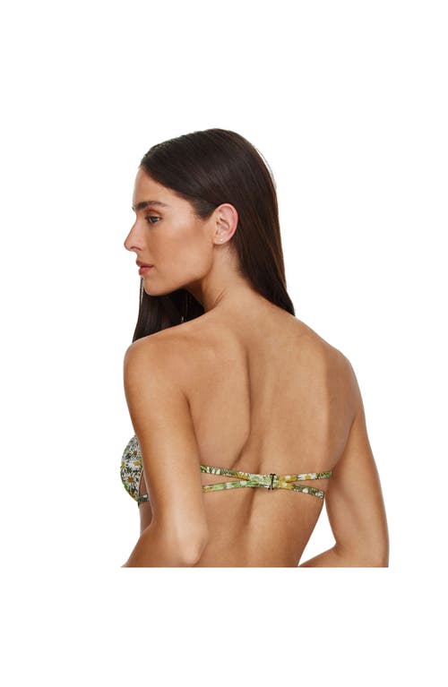 Flirtt Gottex Gardenia Underwire Bandeau Bikini Top In Green