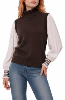 Anne Mixed Media Turtleneck Sweater