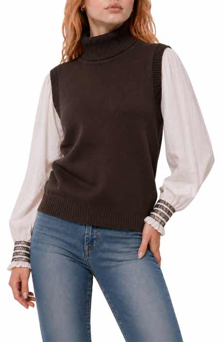 Anne Mixed Media Turtleneck Sweater