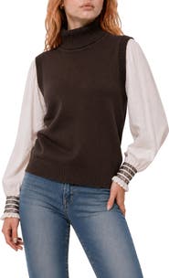 BY DESIGN Anne Mixed Media Turtleneck Sweater