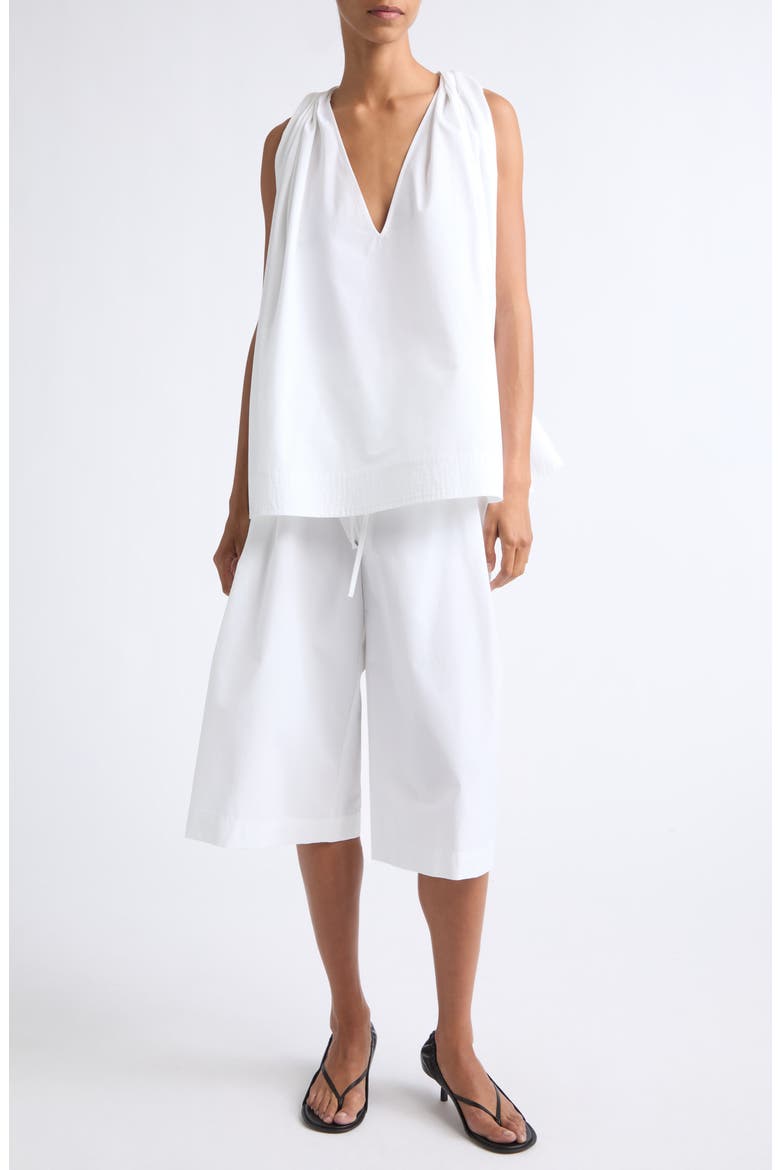 Le Haut Norma Cotton Trapeze Top, Alternate, color, WHITE