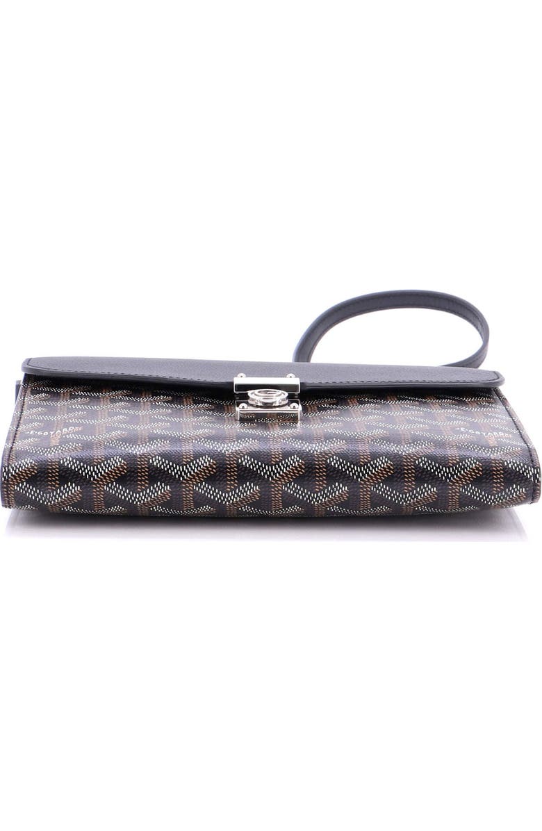 Pre-Owned Goyard Chypre Wallet on Strap Coated Canvas with Leather, Alternate, color, Black