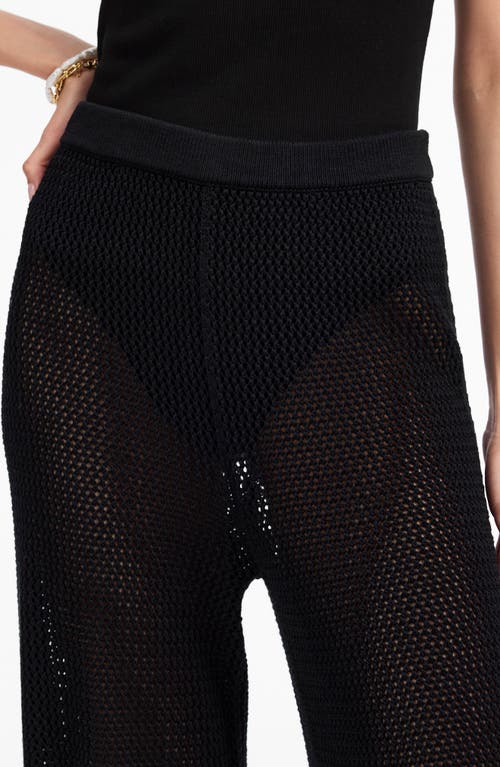 Madewell Open Stitch Sweater Pants In Black