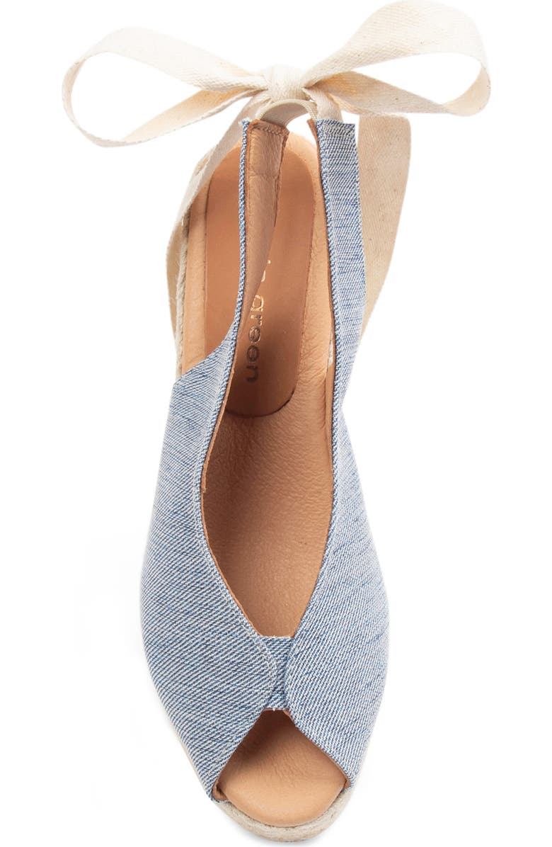 patricia green Dolce Espadrille Wedge Sandal, Alternate, color, Denim Lurex